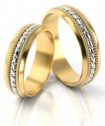 Obrączki złote S069 półokrągłe