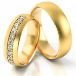 Obrączki złote S071 półokrągłe