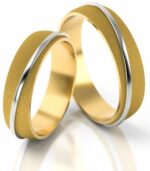 Obrączki złote S104 półokrągłe