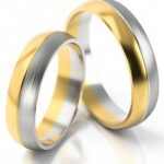 Obrączki złote S120 półokrągłe