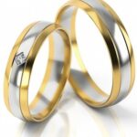 Obrączki złote S255 półokrągłe