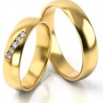 Obrączki złote S270 półokrągłe