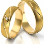 Obrączki złote S281 półokrągłe