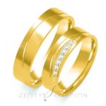 Obrączki złote ZS-B-103 płaskie