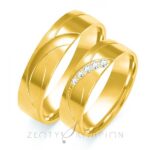 Obrączki złote ZS-B-107 półokrągłe