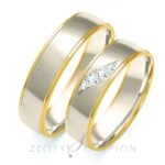 Obrączki złote ZS-B-201 półokrągłe