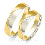 Obrączki złote ZS-B-203 półokrągłe