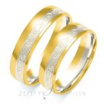 Obrączki złote ZS-B-207 półokrągłe