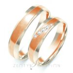 Obrączki złote ZS-B-208 półokrągłe