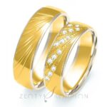 Obrączki złote ZS-B-209 półokrągłe