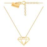 Naszyjnik złoty celebrytka diament