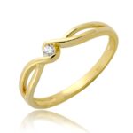 Pierścionek złoty z diamentem I-P1902