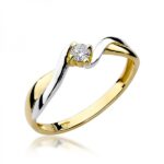 Pierścionek złoty z diamentema BD-W208