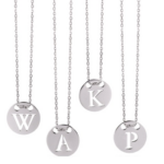 Naszyjnik srebrny z literką