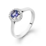 Pierścionek z tanzanitem i diamentami KH-P902