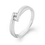 Pierścionek złoty z diamentami J-PD12