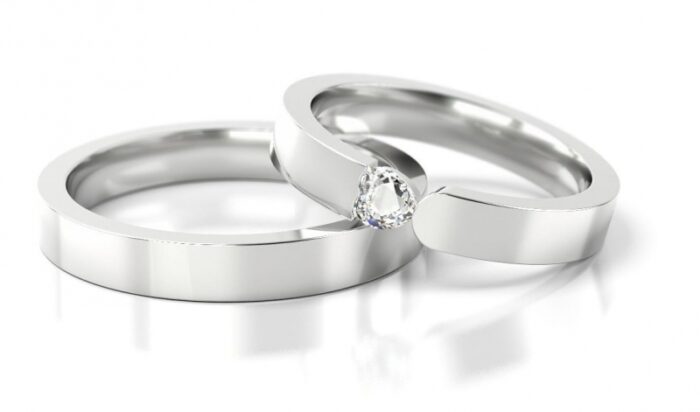 Obrączki złote S312 płaskie - obrazek 2