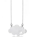 Naszyjnik srebrny jaskółka z chmurką