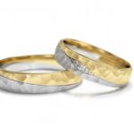 Obrączki złote S319 półokrągłe młotkowane