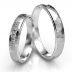 Obrączki złote S320 półokrągłe młotkowane