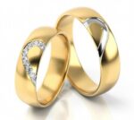 Obrączki złote S315 półokrągłe