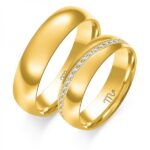 Obrączki złote ZS-O-328 półokrągłe