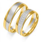 Obrączki złote ZS-B-215 półokrągłe