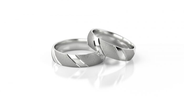 Obrączki złote S001 półokrągłe - obrazek 2