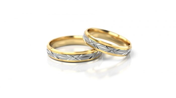 Obrączki złote S002 płaskie - obrazek 2