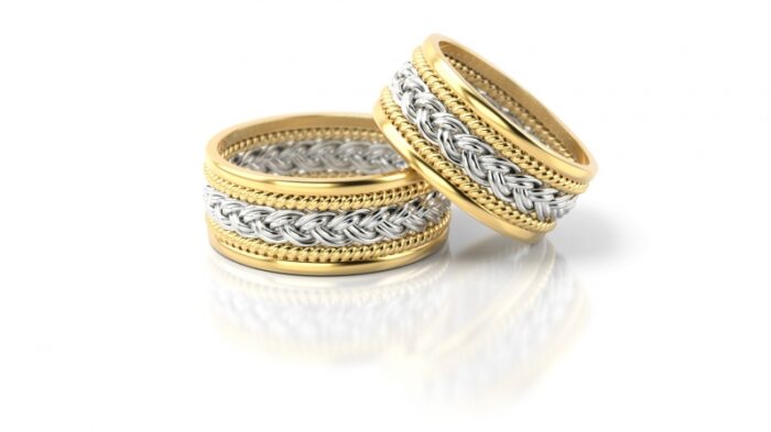 Obrączki złote S007 płaskie - obrazek 2