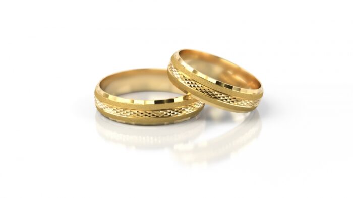 Obrączki złote S017 półokrągłe - obrazek 2