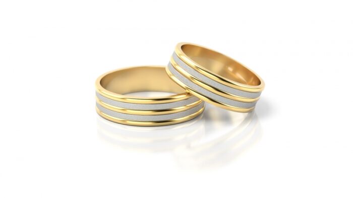 Obrączki złote S059 płaskie - obrazek 2