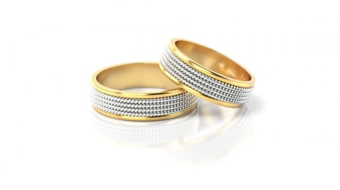 Obrączki złote S066 płaskie - obrazek 2