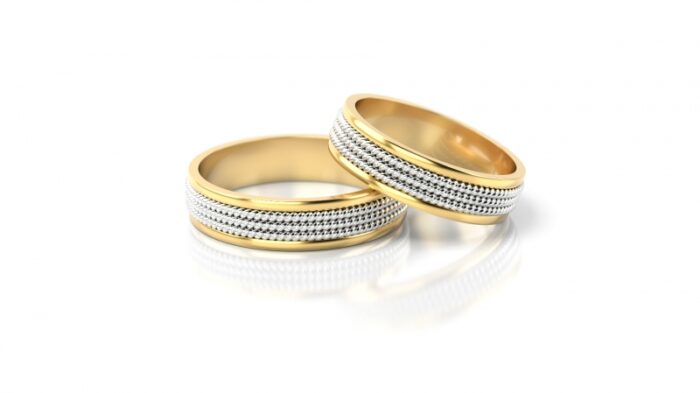 Obrączki złote S067 płaskie - obrazek 2