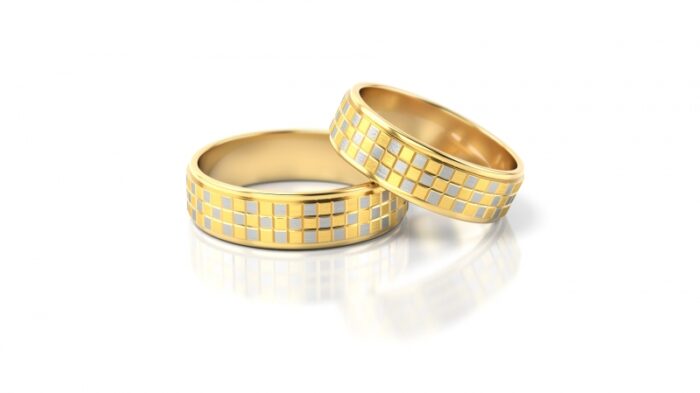 Obrączki złote S080 płaskie - obrazek 2