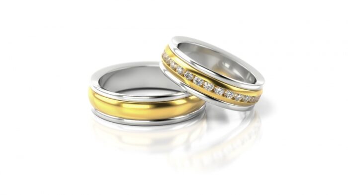 Obrączki złote S083 płaskie - obrazek 2