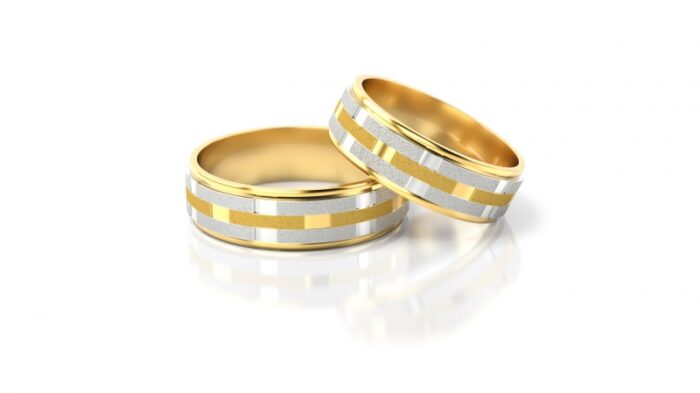 Obrączki złote S090 płaskie - obrazek 2