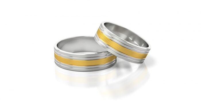 Obrączki złote S102 płaskie - obrazek 2