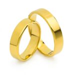 Obrączki złote SL16 płaskie z soczewką