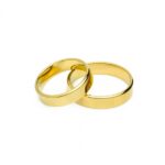 Obrączki złote SL16 płaskie z soczewką - obrazek 2