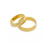 Obrączki złote SL22 półokrągłe - obrazek 2