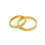 Obrączki złote SL23 półokrągłe - obrazek 2