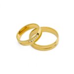 Obrączki złote SL25 półokrągłe - obrazek 2