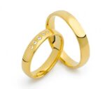 Obrączki złote SL28 półokrągłe