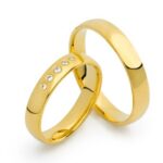 Obrączki złote SL28 półokrągłe