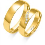 Obrączki złote ZS-C-116 półokrągłe