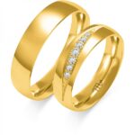 Obrączki złote ZS-C-118 półokrągłe