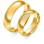 Obrączki złote ZS-C-120 półokrągłe