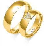 Obrączki złote ZS-C-122 półokrągłe