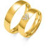 Obrączki złote ZS-C-117 półokrągłe